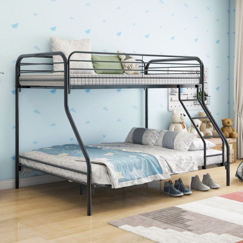 Photo 1 of ***USED - LIKELY MISSING PARTS - UNABLE TO VERIFY FUNCTIONALITY***
SS-759-BK-YY Black Metal Bunk Bed, Two Tier, Solid Metal Construction