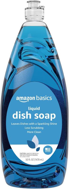 Photo 1 of Amazon Basics Dish Soap, Fresh Scent, 50 Fl Oz, Pack of 1
