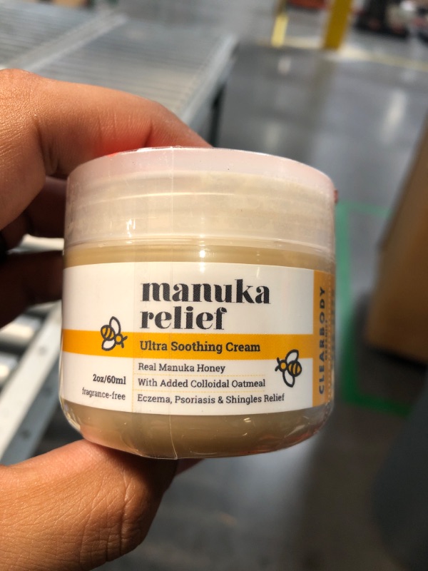 Photo 2 of ***FACTORY SEALED***Clearbody Manuka Honey Eczema Cream – Organic Eczema Honey & Collodial Oatmeal Moisturizer for Soothing, eczema, Dry & Itchy Skin – Face & Body Eczema Lotion - Plant-Based Formula (2oz) 2 Ounce