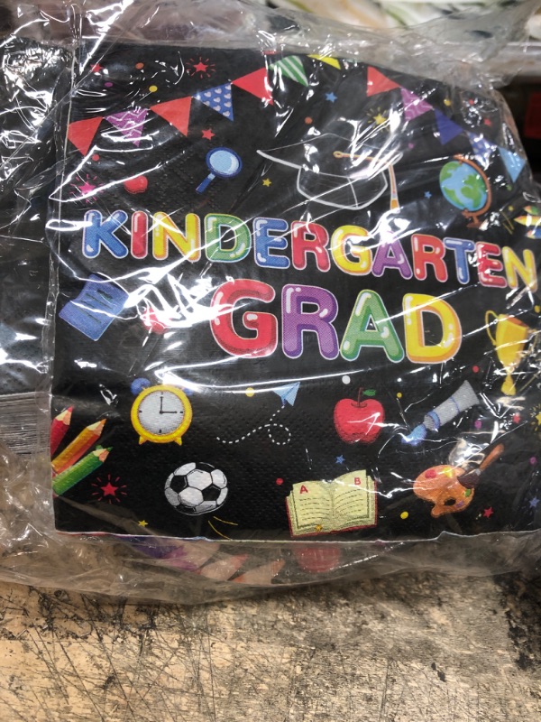 Photo 1 of  Kindergarten Graduation Decorations Tableware Set includes Kindergarten Graduation Plates and Napkins