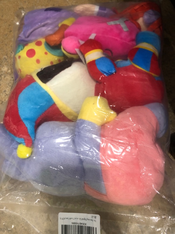 Photo 1 of SmallBos Pomni Plush, Jax Plush, Horror Stuffed Plushies Doll Toys, Cartoon Image Pillow Gifts for Children and Youth Fans (4 PCS)
