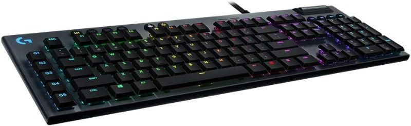 Photo 1 of (USED/NEEDS CLEANING) Logitech G915 LIGHTSPEED RGB Mechanical Gaming Keyboard, Low Profile GL Tactile Key Switch, LIGHTSYNC RGB, Advanced Wireless and Bluetooth Support - Tactile,Black
