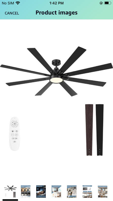 Photo 1 of 62 Inch Large Ceiling Fans with Lights and Remote - Wood/Matte Black Ceiling Fan, Quiet DC Motor, 3 CCT, Modern Dimmable LED Lighting & Large Ceiling Fans for Living Room Patio, Indoor/Outdoor