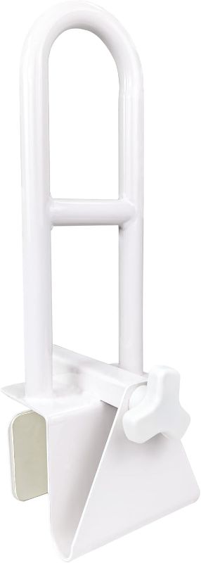 Photo 1 of Bathtub Safety Rail Adjustable Shower Grab Bar - White Medical Bathtub Handle Grab Bars for Bathroom, Safety Handle Rail Heavy Duty for Seniors and Elderly