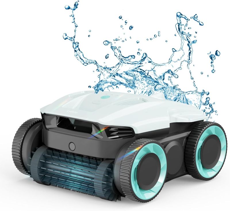 Photo 1 of *POWERS ON** Lydsto Cordless Robotic Pool Cleaner-Pool Vacuum for In ground Pools with Wall Climbing-Lasts up to 180 Mins, Quad-Motor, Smart Navigation, IPX8 Waterproof, for Most Pools up to 2,000 Sq.ft, Sliver
