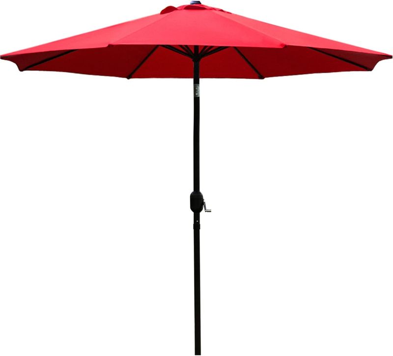 Photo 1 of *stock photo just for reference** Sunnyglade 9' Patio Umbrella Outdoor Table Umbrella with 8 Sturdy Ribs (Red)
