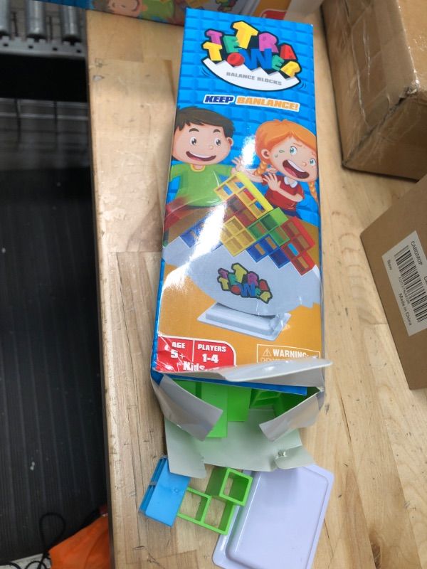 Photo 1 of 48 Pcs Tetra Tower Balance Stacking Blocks Game, Board Games for 2 Players+ Family Games, Parties, Travel, Kids & Adults Team Building Blocks Toy