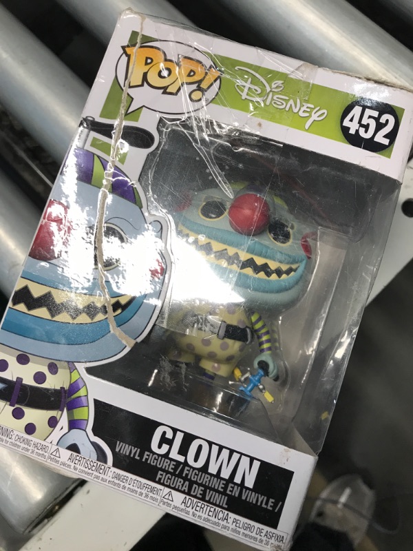 Photo 2 of **DAMAGED BOX** Funko Pop Disney: Nightmare Before Christmas - Clown Collectible Figure, Multicolor