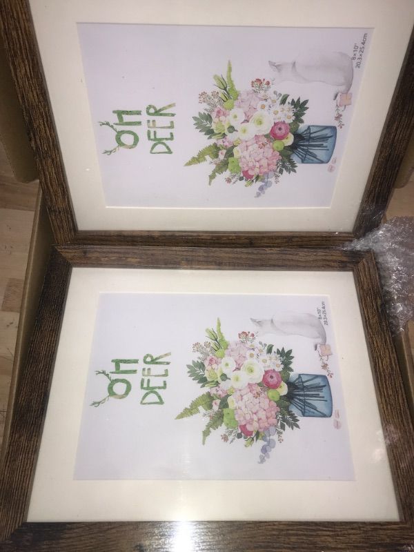 Photo 2 of 2 pack 8x10 Picture Frame,photo frame for wall hanging and tabletop display for rustic home & office