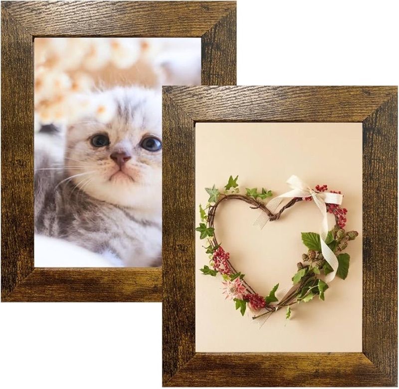 Photo 1 of 2 pack 8x10 Picture Frame,photo frame for wall hanging and tabletop display for rustic home & office