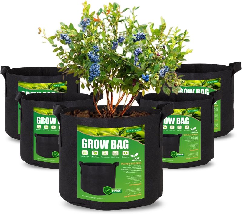 Photo 1 of 5 Gallon Grow Bags 5 PACK 