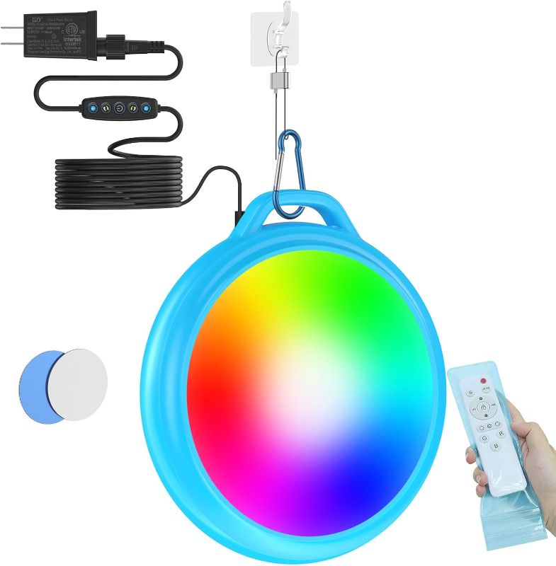 Photo 1 of 
LED Pool Lights for Inground Above Ground with Remote Control, 10W RGB Dimmable Underwater Submersible Lights with Magnets, IP68 Waterproof Color Changing...
Color:Blue