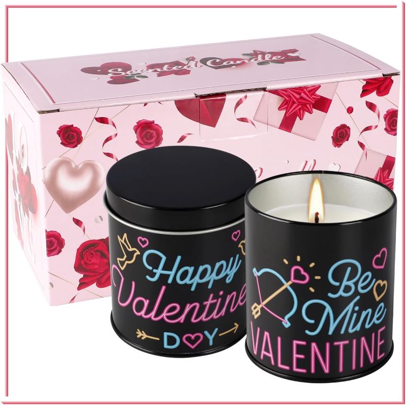 Photo 1 of 
Valentine's Day Gift Scented Candle, 9oz Lavender Scented Candles for Him, Her, Couple Valentines Day Gifts, 2 Pack