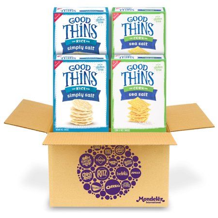 Photo 1 of **Exp 7/17/24**
Good Thins Rice & Corn Snacks Gluten Free Crackers Variety Pack 4 Boxes