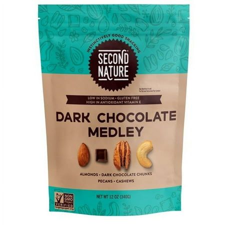 Photo 1 of (12 Pack)Second Nature Dark Chocolate Medley Trail Mix Snack Gluten Free - Resealable Standup Pouch 4.5 Oz