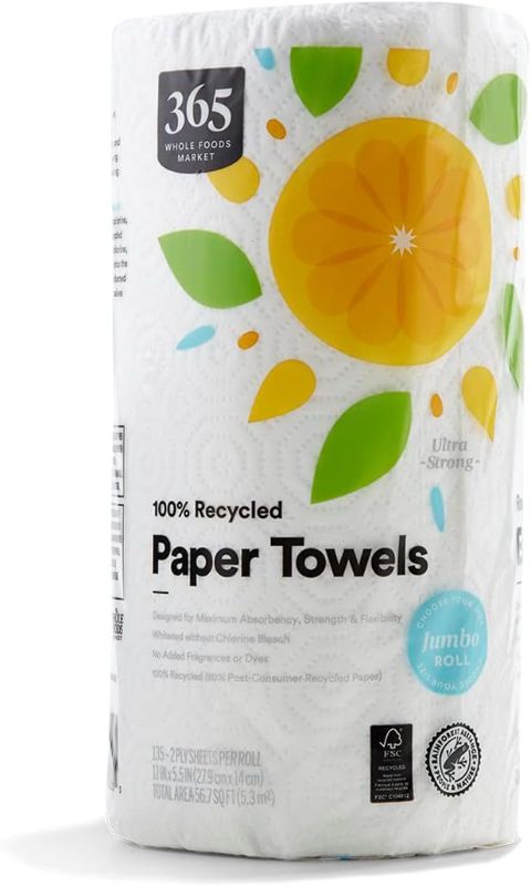 Photo 1 of 365 by Whole Foods Market, Paper Towels Jumbo Roll, 135 Count