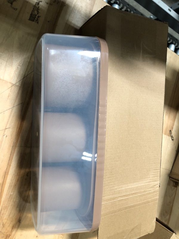 Photo 1 of Ice Cube Tray for Stanley Cup: 30Oz-40Oz Tumbler Ice Mold Silicone - 3 Pcs Hollow Cylinder Ice Maker Freezer with Lid and Bin for Water Bottle Whiskey Cocktail Coffee Juice (Brown)