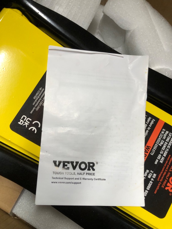 Photo 4 of ***MISSING HANDLE/ROD - SEE PICTURES - UNABLE TO VERIFY FUNCTIONALITY***
VEVOR 3 Ton Low Profile , Aluminum and Steel Racing Floor Jack with Dual Pistons Quick Lift Pump for Sport Utility Vehicle, Lifting Range 3-6/11"-19-11/16", yellow,black