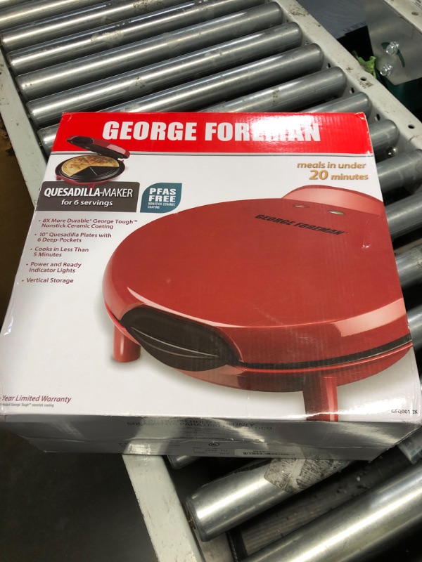 Photo 2 of ***(MAJOR DAMAGE/ SEE NOTES)***
George Foreman 10" Electric Quesadilla Maker