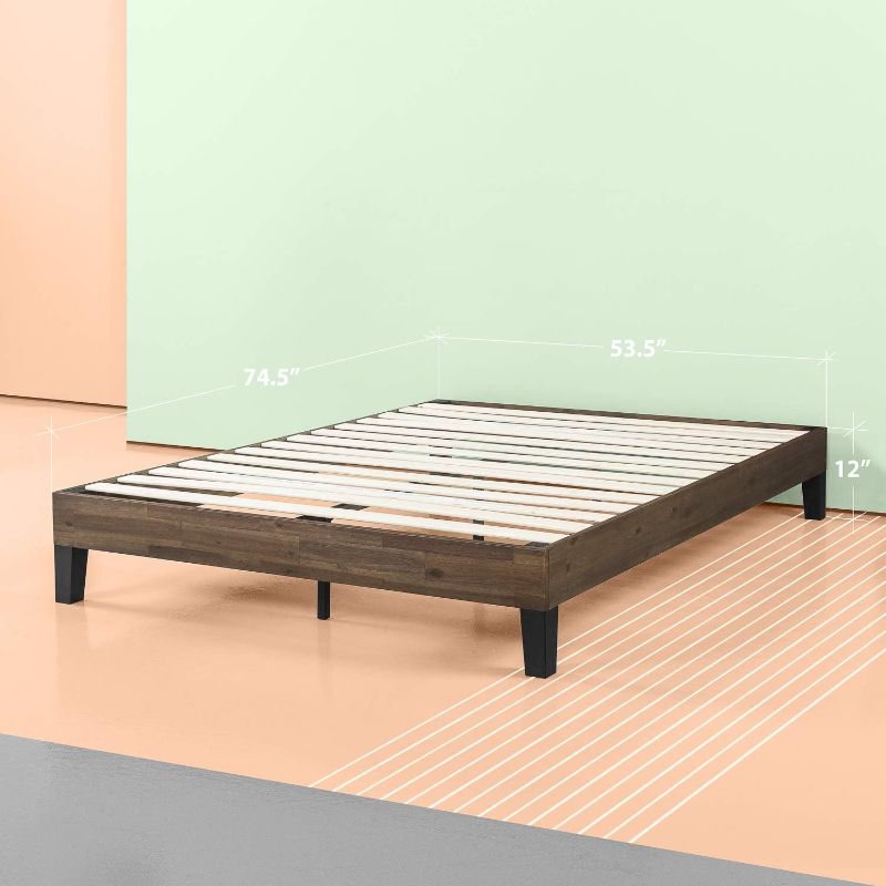 Photo 1 of  Tonja Wood Platform Bed Frame, No Box Spring Needed, Wood Slat Support, Easy Assembly, Full