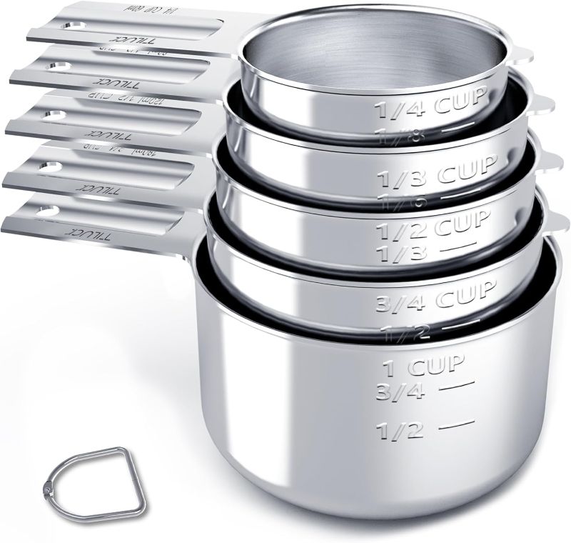 Photo 1 of 
TILUCK Stainless Steel Measuring Cups Set,Kitchen Gadgets for Cooking & Baking,Set of 5 (5, Sliver)