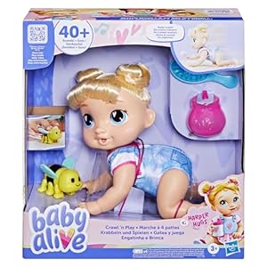 Photo 1 of **MISSING ACCESSORIES**
Baby Alive Crawl 'n Play Harper Hugs Electronic Crawling Baby Doll Set, Blonde Hair, Kids Toys for Girls & Boys 3 Years & Up, 10.75 Inches