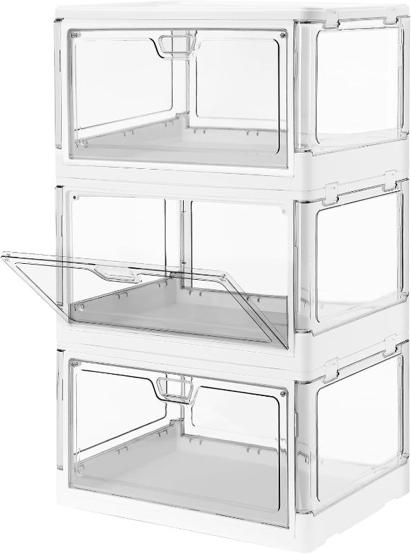 Photo 1 of ***STOCK PHOTO REFERENCE ONLY*** ClearSpace Clear Plastic Storage Bins – XL 4 Pack Perfect for Kitchen,Fridge, Pantry Organization, Cabinet Organizers