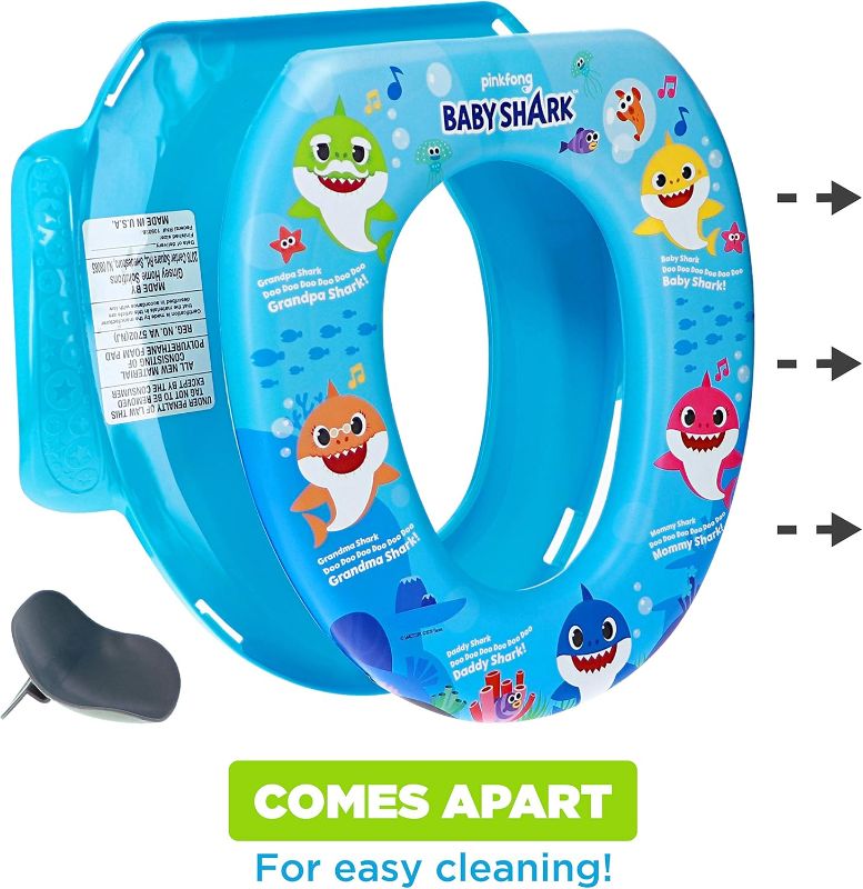 Photo 1 of 
Nickelodeon Baby Shark "Sharktastic" Soft Potty Training Seat - Soft Cushion, Baby Potty Training, Safe, Easy to Clean