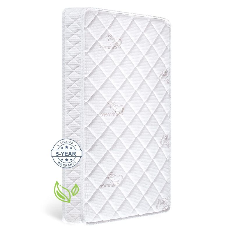 Photo 1 of 
Letmxiu Premium Dual-Sided Crib & Toddler Mattress,100% Knitted Fabric,Premium Fleece-Hypoallergenic,5" Firm Soft Crib Mattress, Non-Toxic