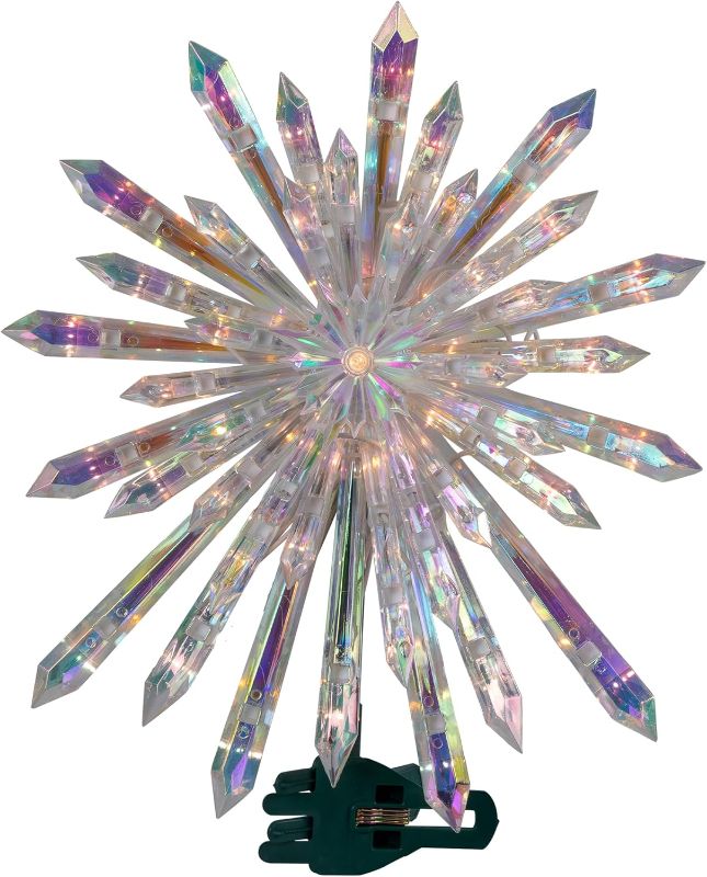 Photo 1 of 
Northlight Lighted Iridescent Icicles Christmas Tree Topper - 14" - Clear Lights