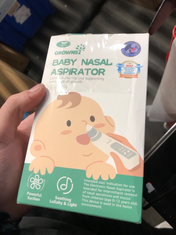 Photo 2 of 
GROWNSY Nasal Aspirator for Baby, Baby Nose Sucker Pro with 3 Soft Silicone Tips, Adjustable Suction, Electric Nose Suction for Baby