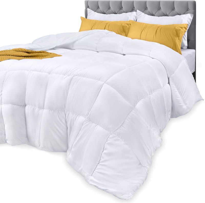 Photo 1 of 
Utopia Bedding Comforters Full Size, All Season Duvet Insert, Down Alternative Box Stitched Bed Comforter with Corner Tabs, Machine Washable (White)