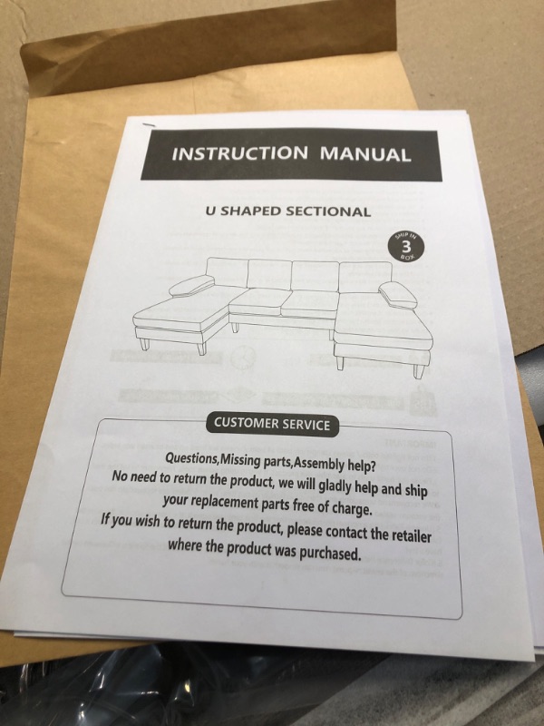 Photo 3 of ***NONREFUNDABLE - INCOMPLETE - SEE COMMENTS***
JUMMICO Sectional Couches for Living Room