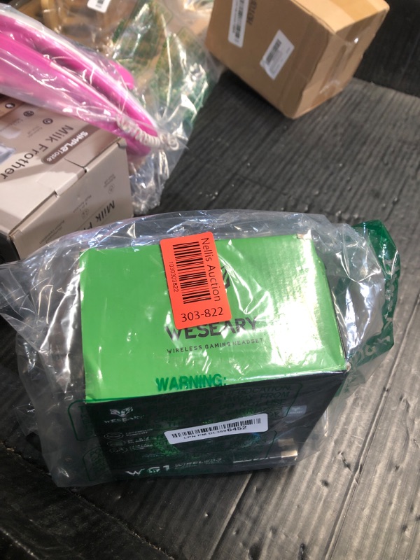 Photo 1 of WESEARY Wireless Gaming Headsets for PC, PS5, PS4, Switch, Mac, 2.4GHz Wireless Gaming Headphone with ENC Noise Canceling Microphone, Bluetooth 5.4, Cool Lighting, 50H Battery, 50mm Drivers