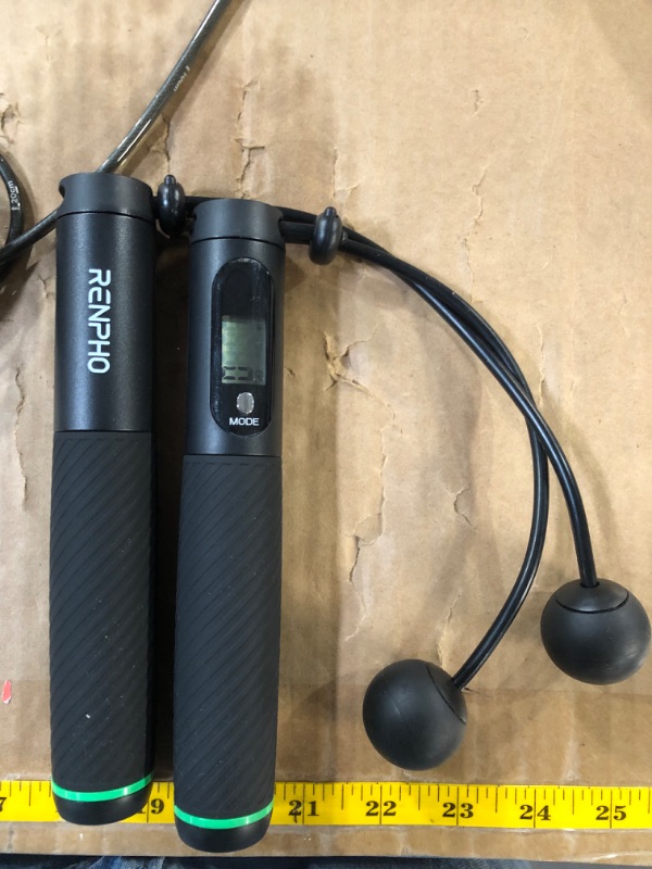 Photo 1 of RENPHO Smart Skipping Rope with Counter, Adjustable Jump Ropes for Fitness, Skip Rope with APP Data Analysis, Workout Equipment for Women Men Adult Kids, Burn Calories, Boxing Jumping Rope, Gym, MMA