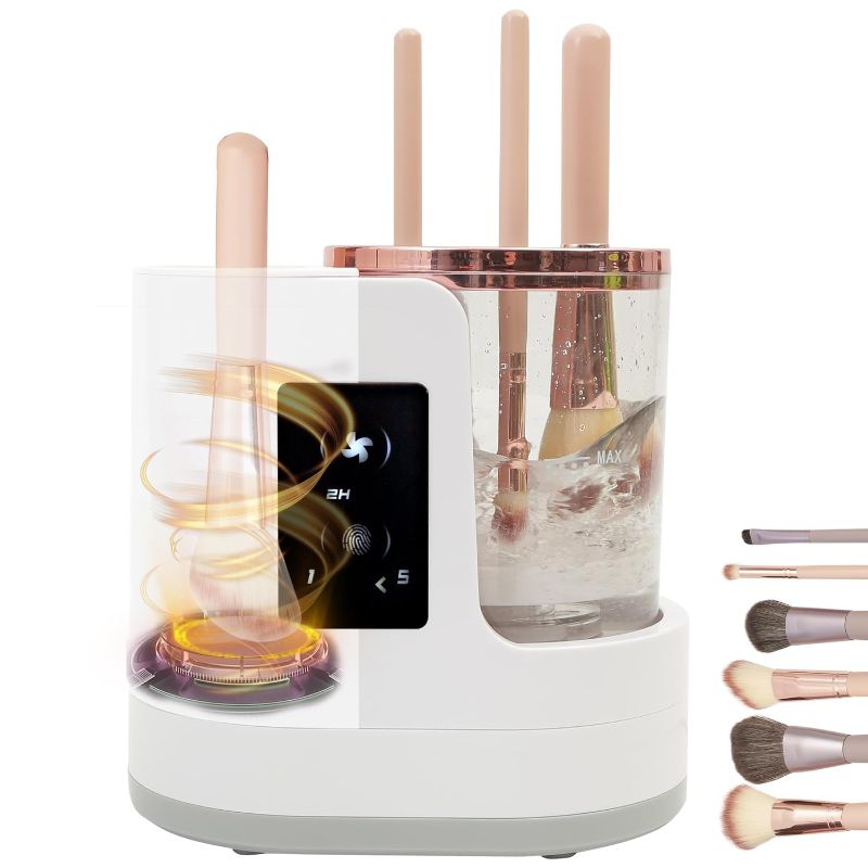 Photo 1 of 
Electric Makeup Brush Cleaner-Multi-Functional Makeup Brush Cleaner Machine with Timer, Automatic Cosmetic Brush Cleaner with Makeup Brush Dryer for Makeup