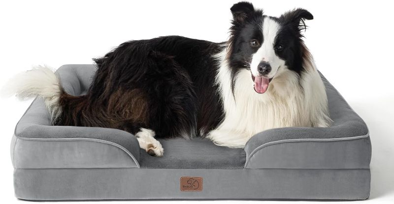 Photo 1 of 
Bedsure Orthopedic Dog Bed for Large Dogs - Big Washable Dog Sofa Beds Large, Supportive Foam Pet Couch Bed with Removable Washable