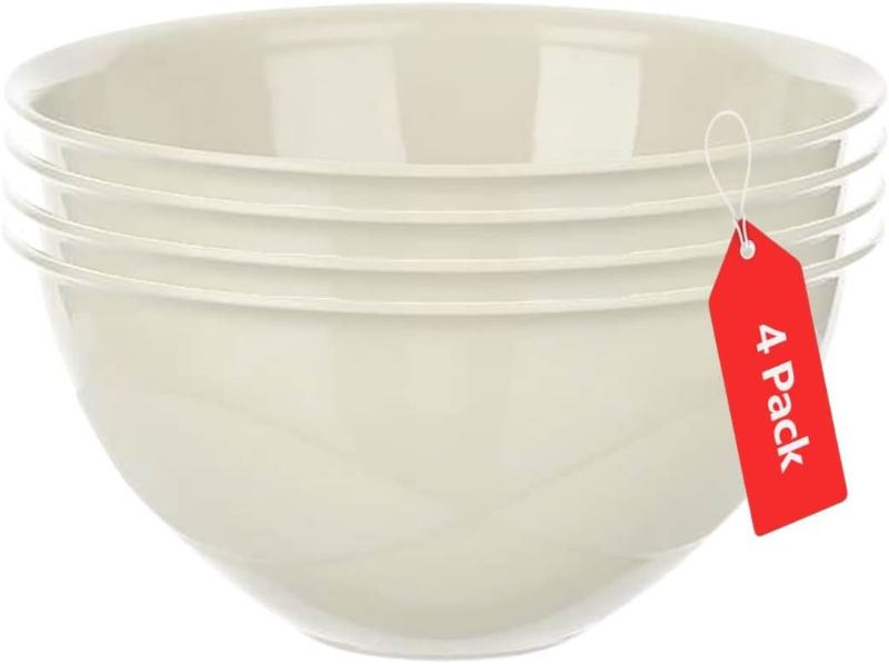 Photo 1 of 
Large Mixing bowls 5-Quart 169oz - Plastic Salad/Mixing/Serving Bowl - 4 pack (Colors May Very)