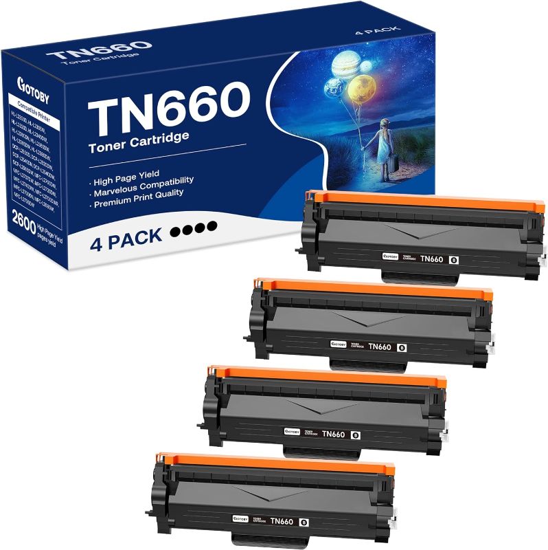 Photo 1 of 
TN660 Toner Cartridge Replacement Compatible for Brother TN 660 TN-660 TN630 High Yield to use with HL-L2380DW HL-L2320D HL-L2340DW DCP-L2540DW MFC-