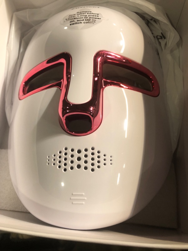 Photo 3 of ***FACTORY SEALED*** EVFOFO Red Light Therapy Mask for Face, Led Face Mask Light Therapy, 7-1 Colors LED Facial Skin Care Mask-White