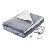 Photo 1 of (BAGGED) Electric Heated Blanket 72" x 84" Full Size Soft Flannel, 4 Heating Levels ? 10 Hours Auto Off, Machine Washable - Light Grey