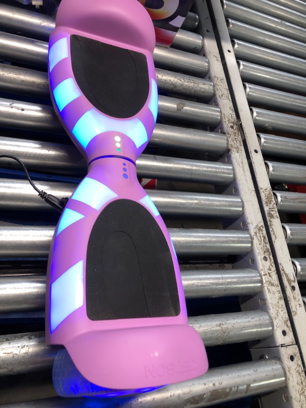 Photo 5 of ***NON REFUNDABLE, PARTS ONLY, ONLY TURNS ON WHEN PLUGGED IN***Jetson Litho X Hoverboard | Weight Limit up to 220 lb, Ages 12+ | Purple | Lava LED technology, Light-Up Deck, Illuminated Rims, Illuminated Tires, 500-Watt Motor | Top Speed of 10 MPH | Range