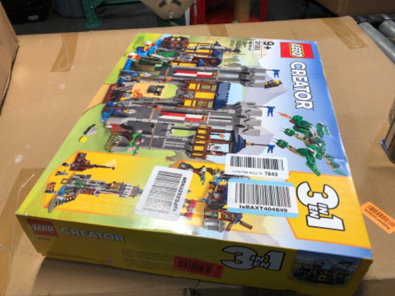 Photo 2 of ***FACTORY SEALED***LEGO® Creator 31120 3-in-1 Medieval Castle, Castle Tower and Marketplace Toy Building Set with Blacksmith and Guards Minifigures