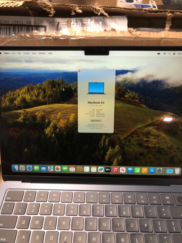 Photo 1 of **COMPUTER NEEDS TO BE RESET/UNLOCKED*- REQUIRES CODE TO ENTER**Apple 2024 MacBook Air 13-inch Laptop with M3 chip: Built for Apple Intelligence, 13.6-inch Liquid Retina Display, 16GB Unified Memory, 256GB SSD Storage, Backlit Keyboard, Touch ID; Midnight