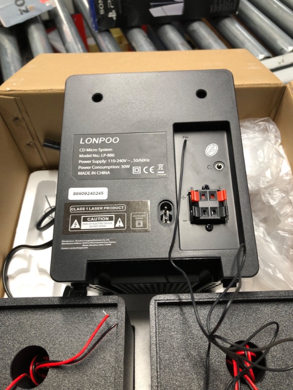 Photo 1 of Compact Stereo System for Home, 30W CD Player with Speakers, Bluetooth, FM Radio, Aux-in, USB Playback, Earphone Port, DSP-Tech, Remote Included (New Version)