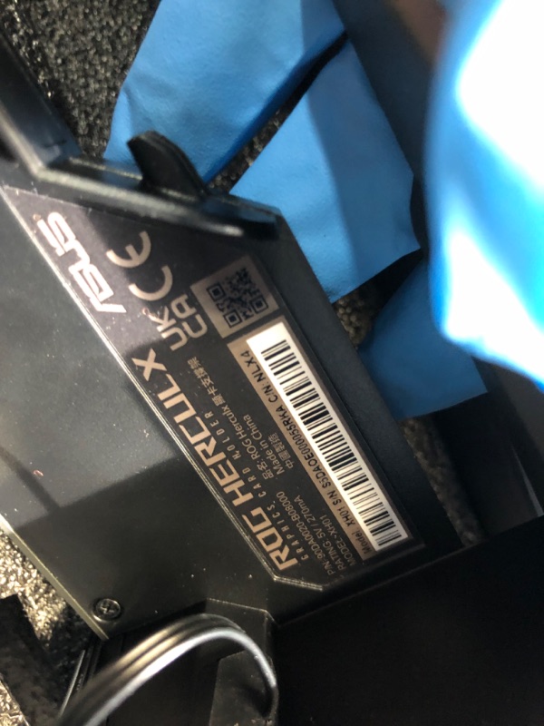 Photo 1 of ***SEE NOTES***

ASUS ROG Herculx Graphics Card Anti-Sag Holder Bracket (Solid Zinc Alloy Construction, Easy Toolless Installation, Included Spirit Level, Adjustable Height, Wide Compatibility, Aura Sync RGB)