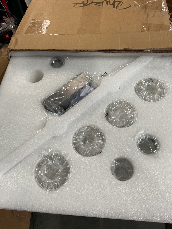 Photo 1 of (Missing pieces) (sold for parts)  4-Light Bathroom Light Fixtures, Brushed Nickel Vanity Lights, Dimmable LED Bathroom Vanity Light Over Mirror, Modern Crystal Vanity Lights