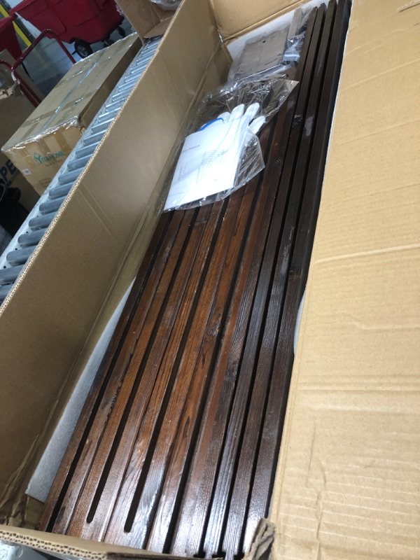 Photo 1 of Beimo Air Conditioner Fence Wood Composter Bin 3 Panels 48 "L x 48 "W x 36 "H Privacy Screens Fence Panels for Outside?Outdoor Trash Can Pool Equipment Enclosure Panels?Brown