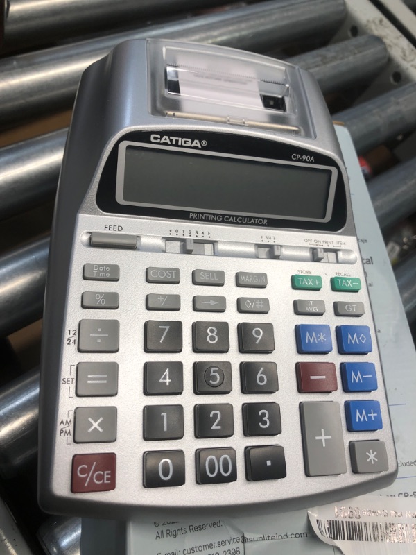 Photo 1 of CATIGA New & Upgraded 2025 Printing Calculator Adding Machine 10 Key, Desktop Home Office Calculator with Paper Roll Print Out, Accounting Business Finance