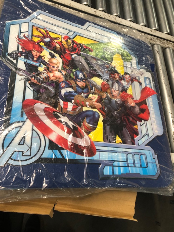 Photo 1 of (CHAIRS) (USED/FAIR) Idea Nuova Marvel Avengers 3 Piece Children's Activity Square Table and 2 Folding Chairs Set, Ages 3+